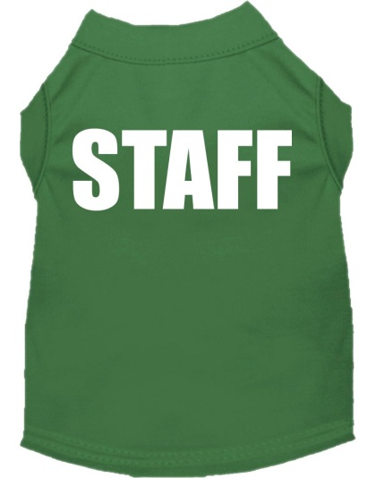 Staff Costume Screen Print Dog Shirt Green Size XS