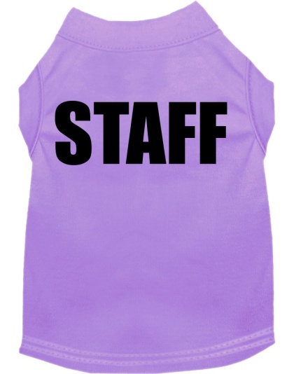 Staff Costume Screen Print Dog Shirt Lavender Size XS