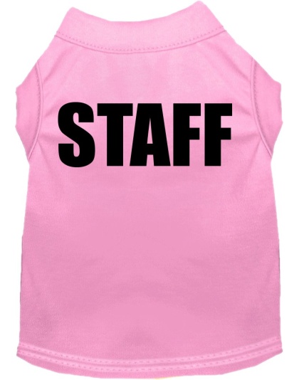 Staff Costume Screen Print Dog Shirt Light Pink Size XS