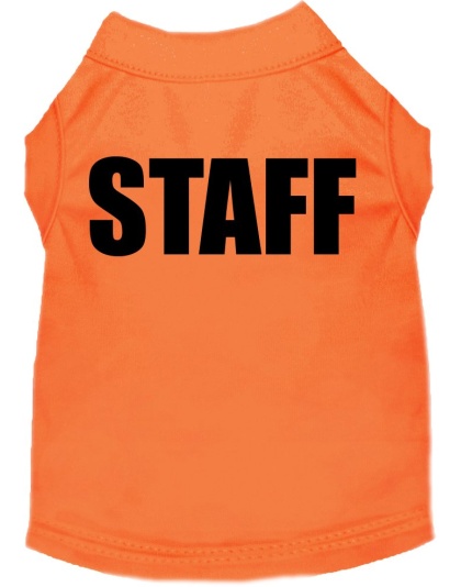 Staff Costume Screen Print Dog Shirt Orange Size XS