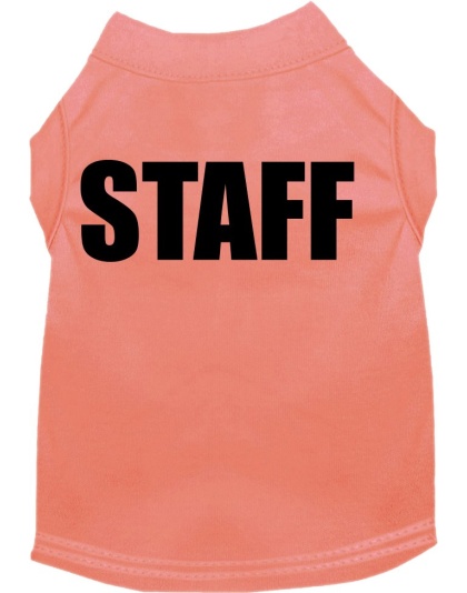 Staff Costume Screen Print Dog Shirt Peach Size XS