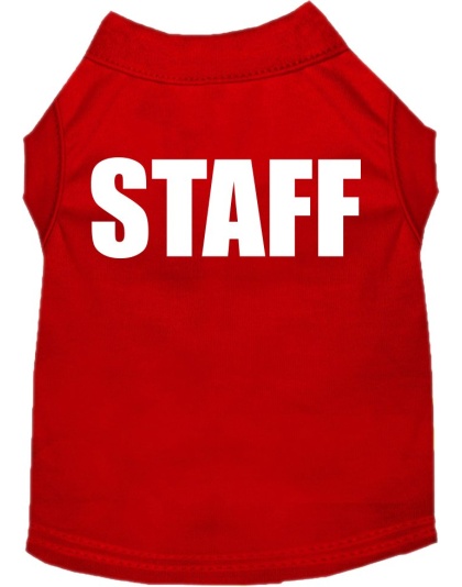 Staff Costume Screen Print Dog Shirt Red Size XS