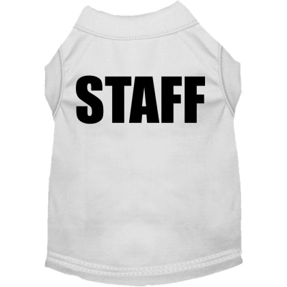 Staff Costume Screen Print Dog Shirt White Size XS
