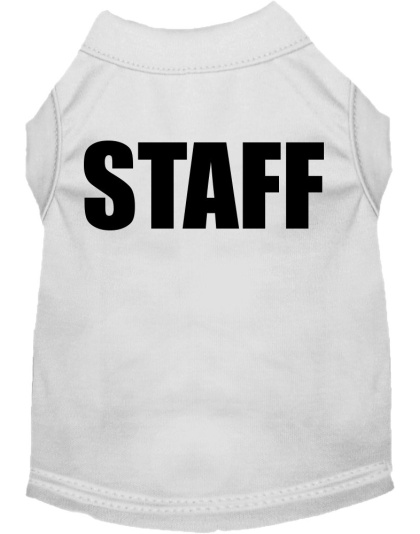 Staff Costume Screen Print Dog Shirt White Size XS