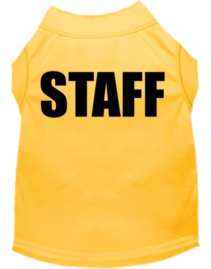 Staff Costume Screen Print Dog Shirt Yellow Size XS