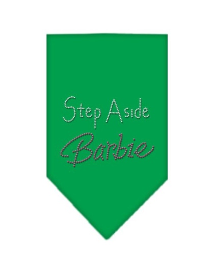 Step Aside Barbie Rhinestone Bandana Emerald Green Large