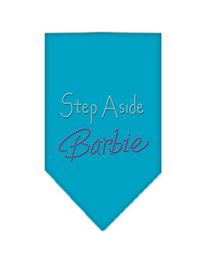 Step Aside Barbie Rhinestone Bandana Turquoise Large