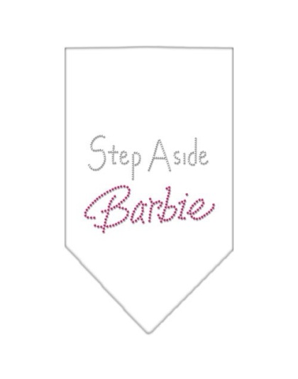 Step Aside Barbie Rhinestone Bandana White Large