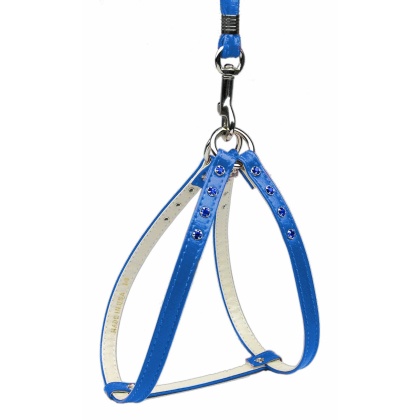 Step-In Harness Blue w/ Blue Stones 10