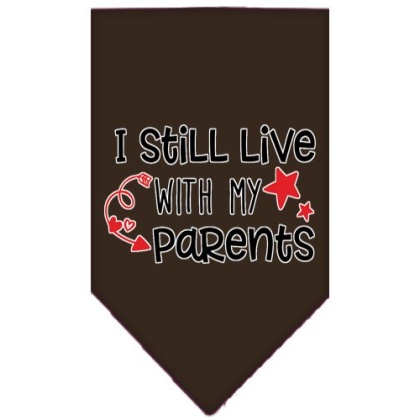 Still Live with my Parents Screen Print Pet Bandana Cocoa Large