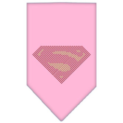 Super! Rhinestone Bandana Light Pink Large