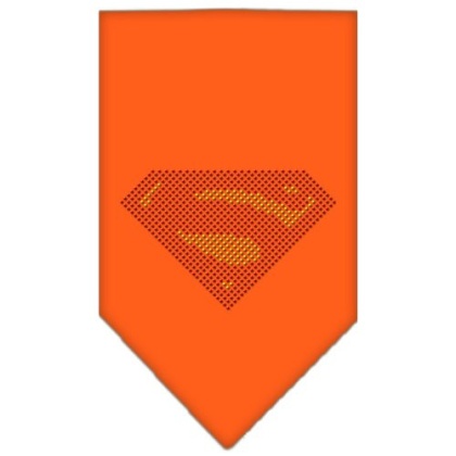 Super! Rhinestone Bandana Orange Large