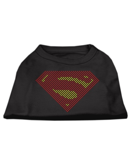 Super! Rhinestone Shirts Black L