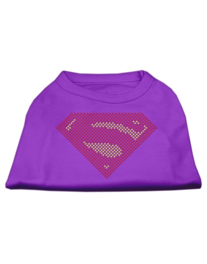 Super! Rhinestone Shirts Purple L