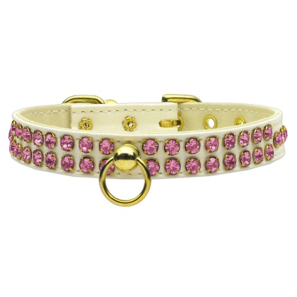 Swank White w/ Pink Stones 10