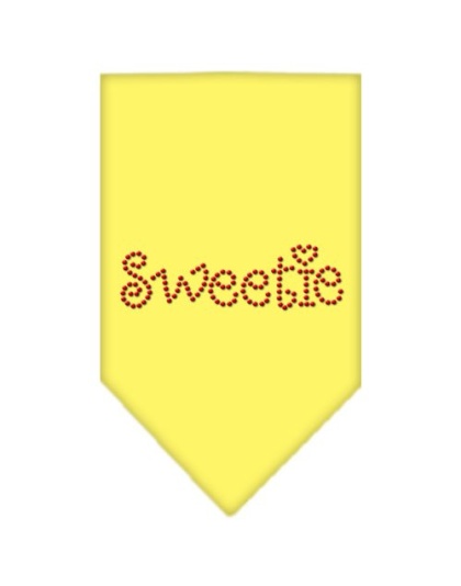 Sweetie Rhinestone Bandana Yellow Large