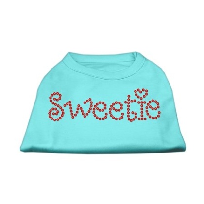 Sweetie Rhinestone Shirts Aqua L