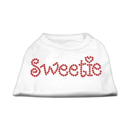 Sweetie Rhinestone Shirts White L