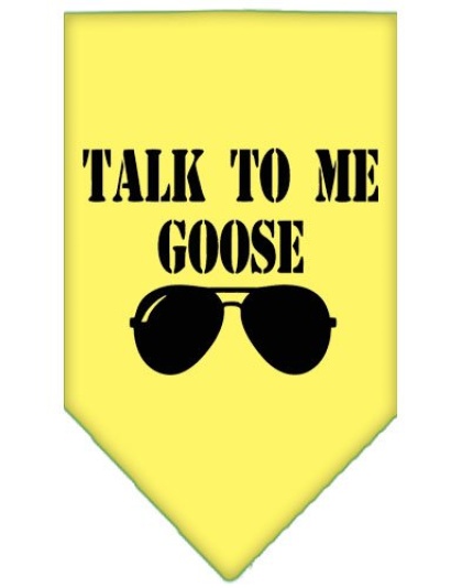 Talk to me Goose Screen Print Pet Bandana Yellow Large