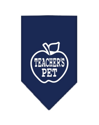 Teachers Pet Screen Print Bandana Navy Blue large