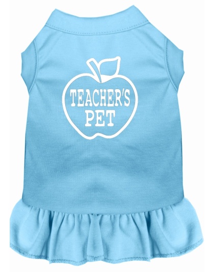 Teachers Pet Screen Print Dress Baby Blue 4X (22)