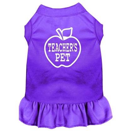 Teachers Pet Screen Print Dress Purple 4X (22)