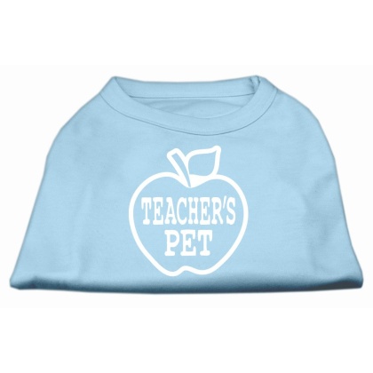 Teachers Pet Screen Print Shirt Baby Blue L