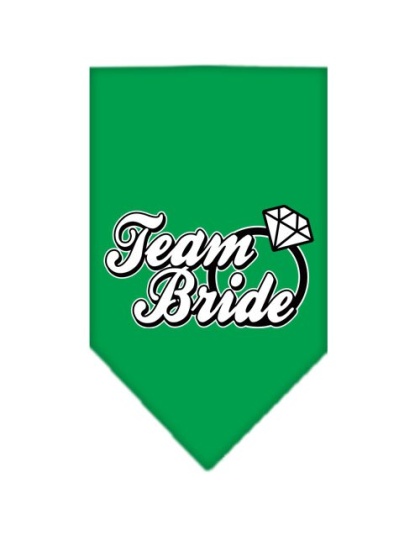 Team Bride Screen Print Bandana Emerald Green Large