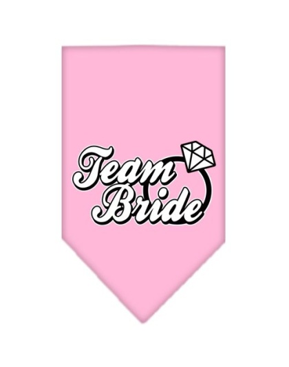 Team Bride Screen Print Bandana Light Pink Large