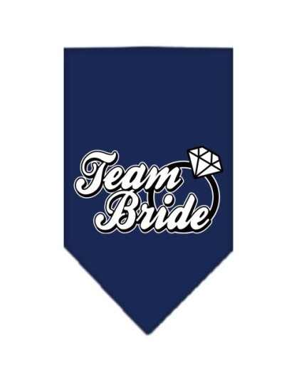 Team Bride Screen Print Bandana Navy Blue large