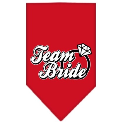 Team Bride Screen Print Bandana Red Large