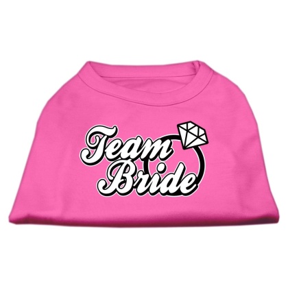 Team Bride Screen Print Shirt Bright Pink Lg