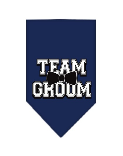 Team Groom Screen Print Bandana Navy Blue large