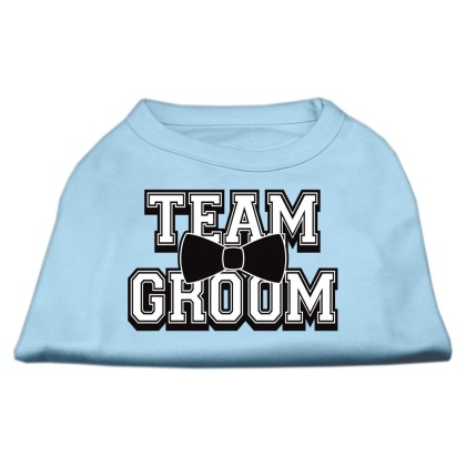 Team Groom Screen Print Shirt Baby Blue Lg