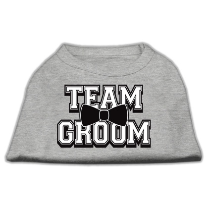 Team Groom Screen Print Shirt Grey Lg