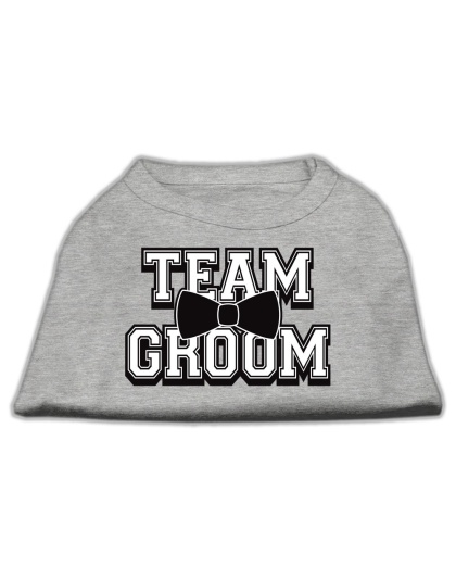 Team Groom Screen Print Shirt Grey Lg