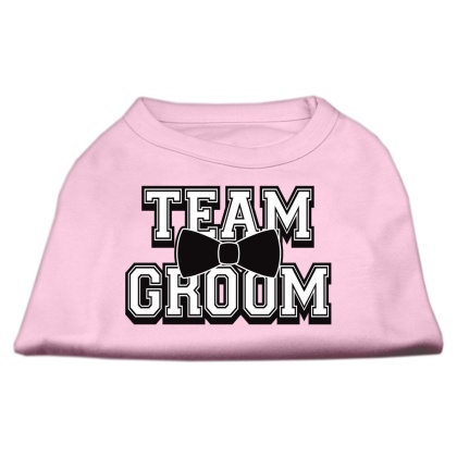 Team Groom Screen Print Shirt Light Pink Lg