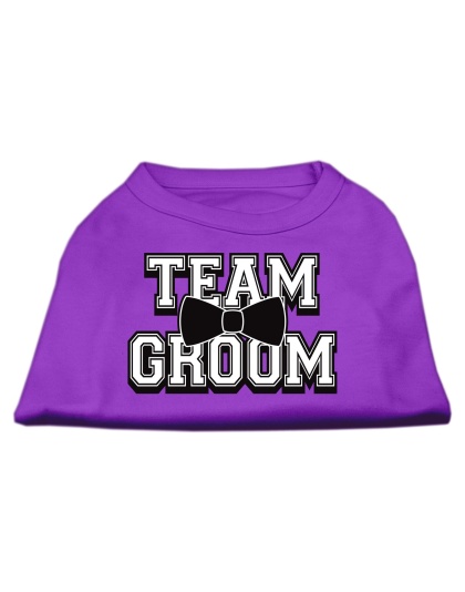 Team Groom Screen Print Shirt Purple Lg