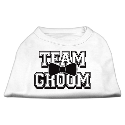 Team Groom Screen Print Shirt White Lg