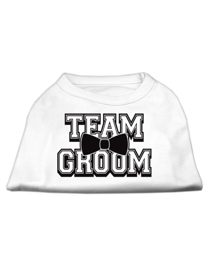 Team Groom Screen Print Shirt White Lg