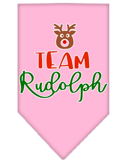 Team Rudolph Screen Print Bandana Light Pink Large