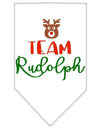 Team Rudolph Screen Print Bandana White Large