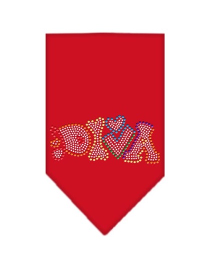 Technicolor Diva Rhinestone Pet Bandana Red Size Large
