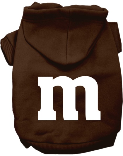 The M Costume Screen Print Dog Hoodie Brown Size XS