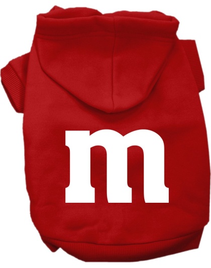 The M Costume Screen Print Dog Hoodie Red Size XS
