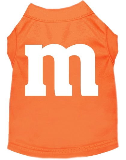 The M Costume Screen Print Dog Shirt Orange Size XS