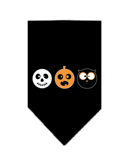 The Spook Trio Screen Print Bandana Black Large