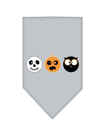 The Spook Trio Screen Print Bandana Grey Large