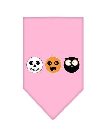 The Spook Trio Screen Print Bandana Light Pink Large