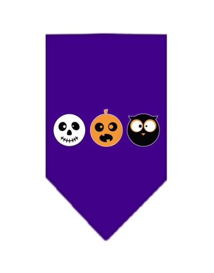 The Spook Trio Screen Print Bandana Purple Large